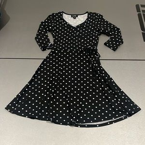Black and White Polkadot Dress